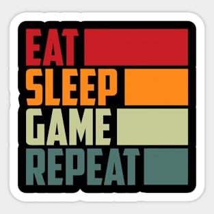 Eat sleep game repeat Sticker